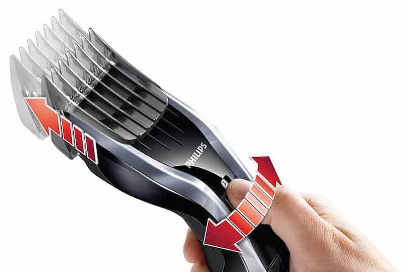 Simply adjust the length using the wheel integrated into the trimmer body.